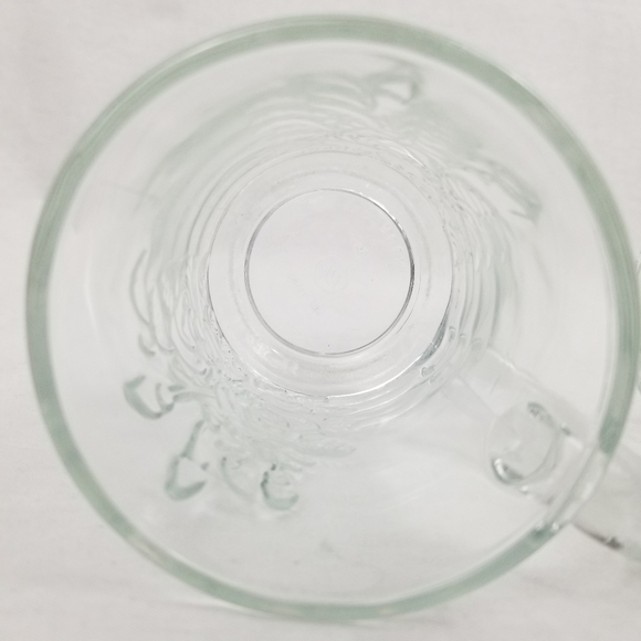 Two glass mugs with etched flowers VTG - Picture 11 of 13